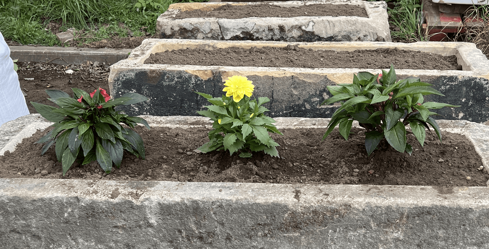 How a Station Platform was Transformed into Stone Planters for the Garden - Reclaimed Brick Company