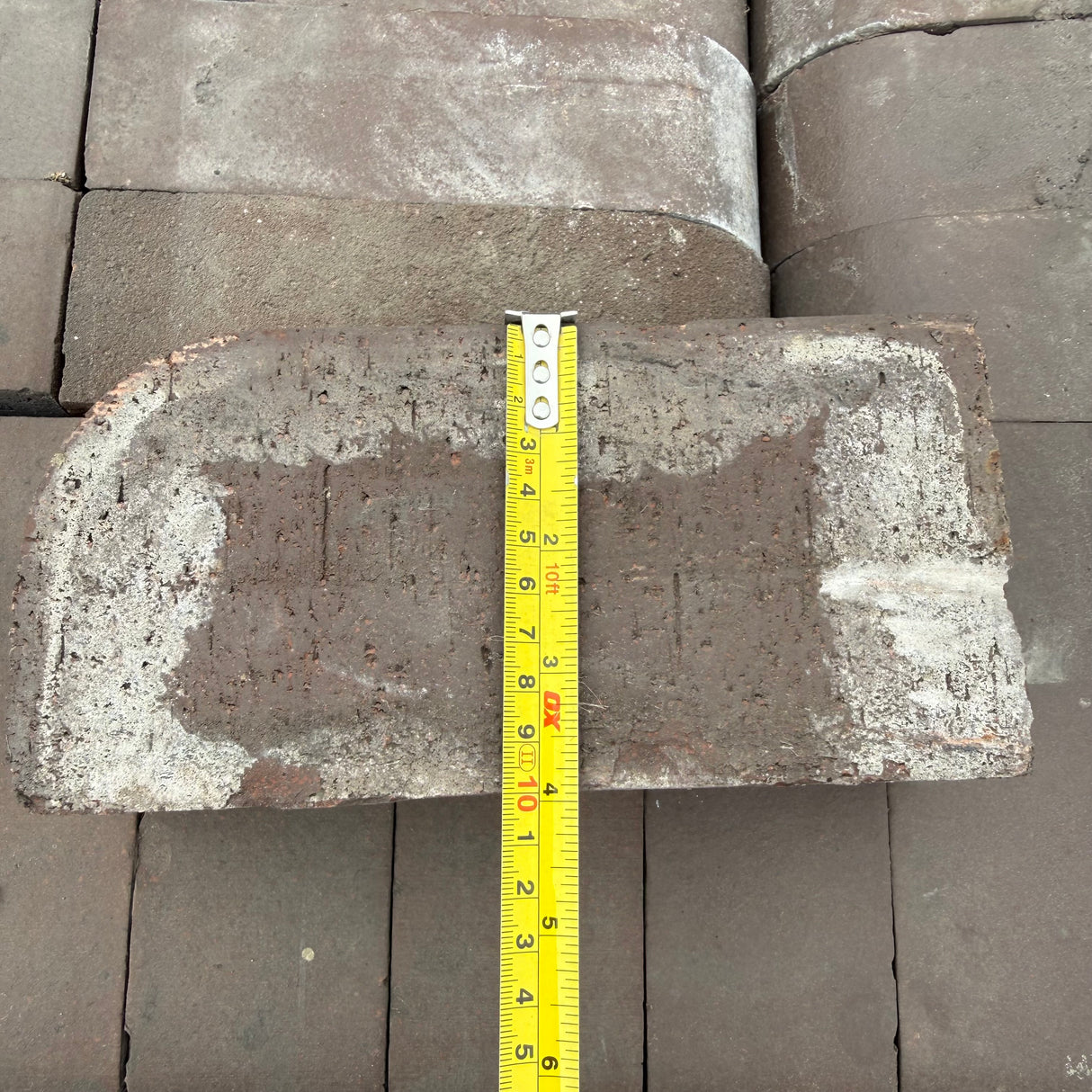 Reclaimed Brindle Blue Bullnose Brick
