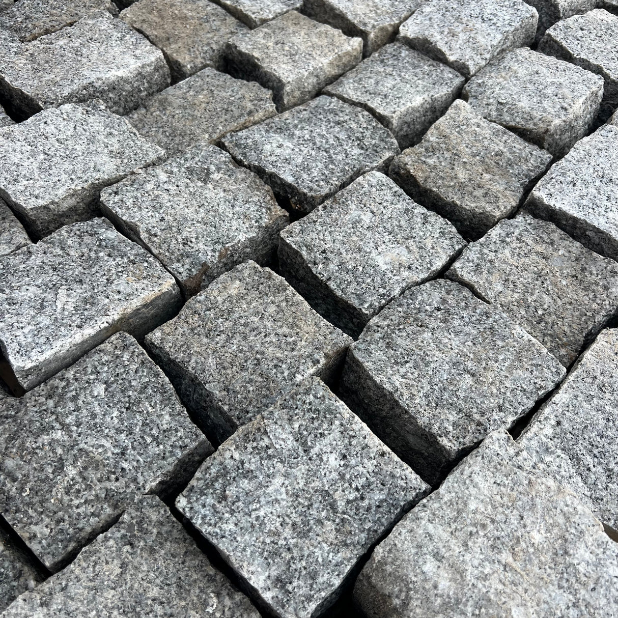 New Portuguese 4" x 4" Grey Granite Setts - Per Bag