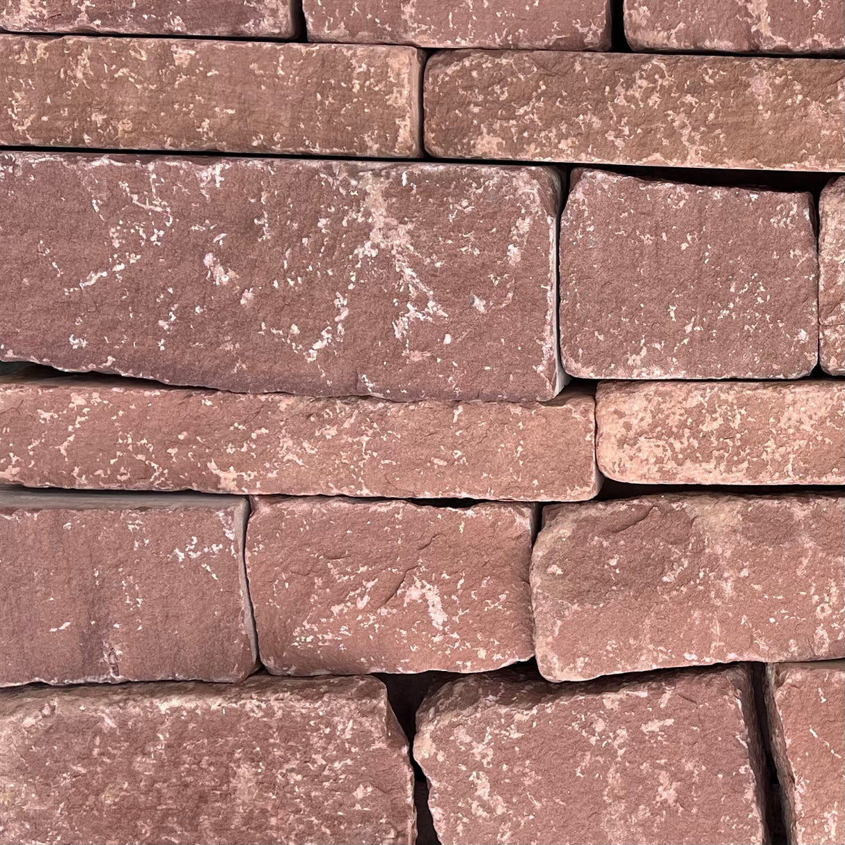 Tumbled Cheshire Red Sandstone Walling - Per Bag
