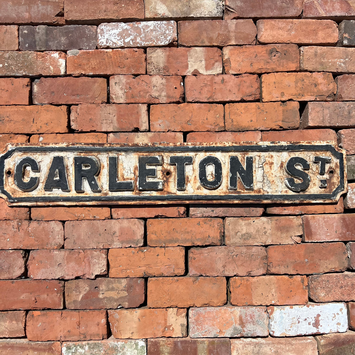 Original Cast Iron ‘Carleton St’ Street Sign