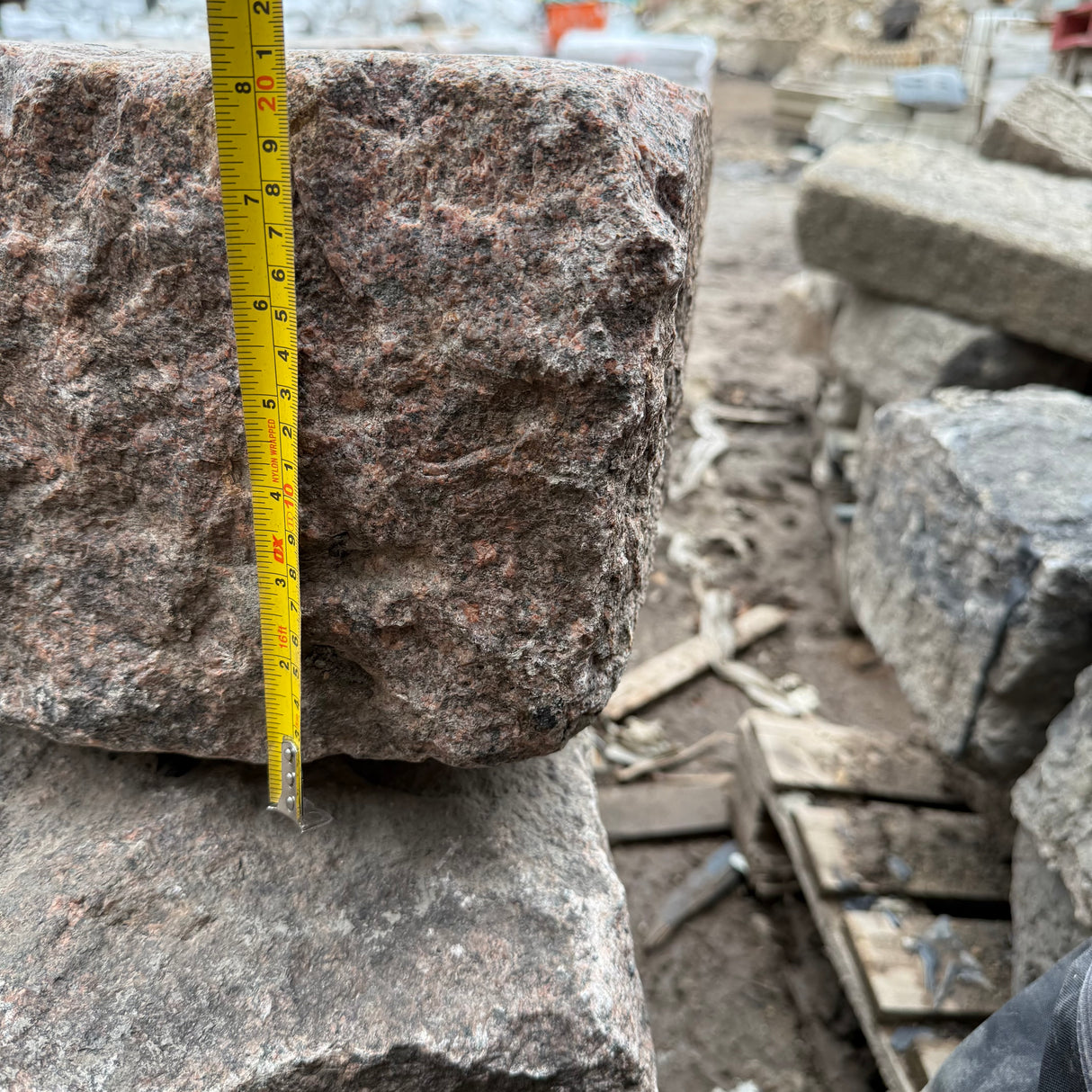 Reclaimed Pink Granite Kerbs