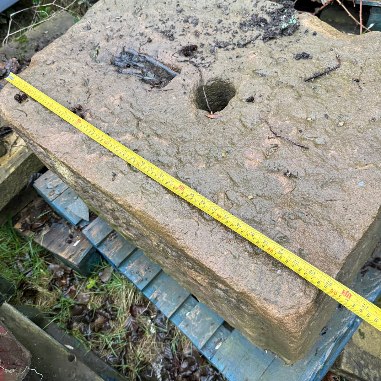 Reclaimed Stone Statue Plinth