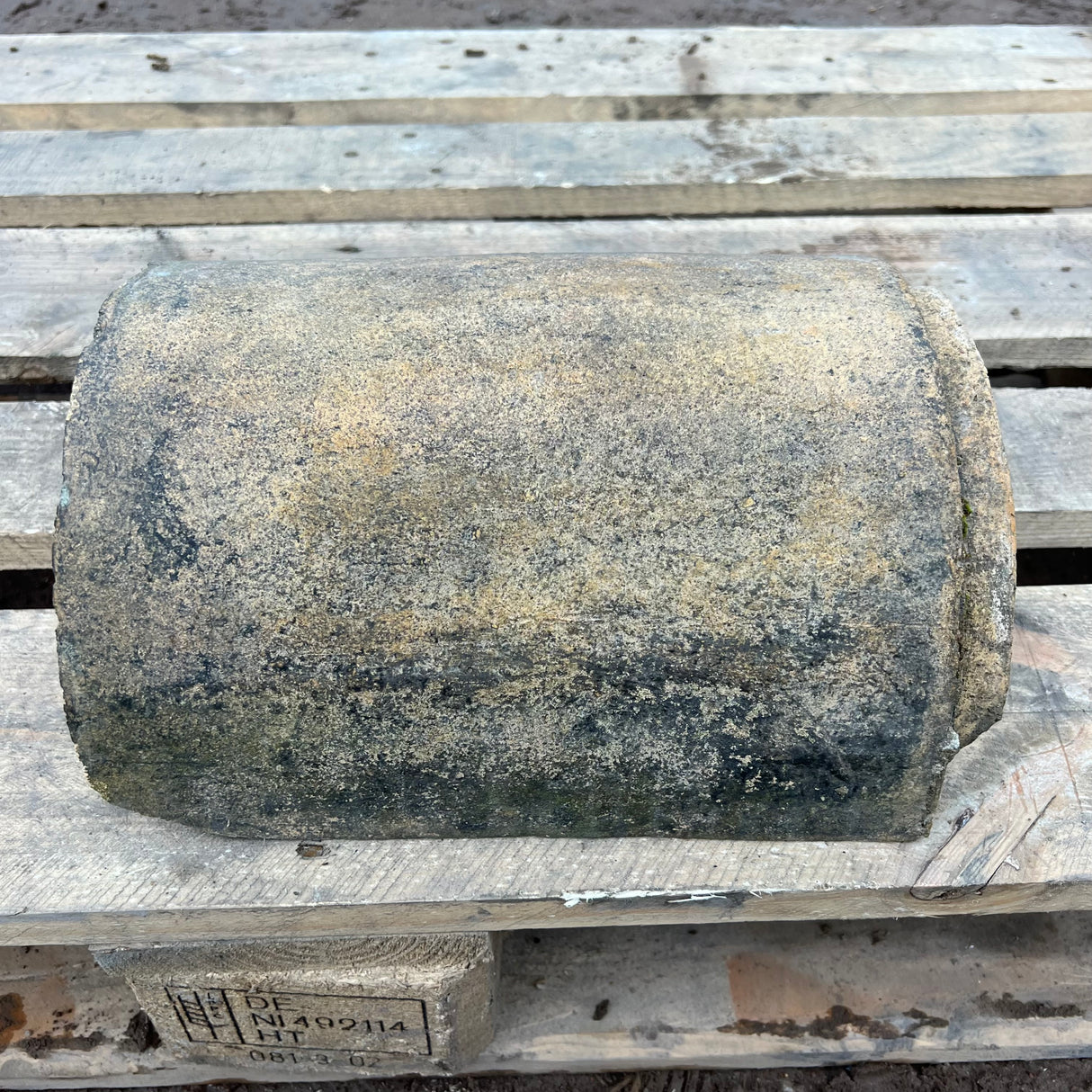 Reclaimed Buff Half Round Clay Roof Ridge Tile