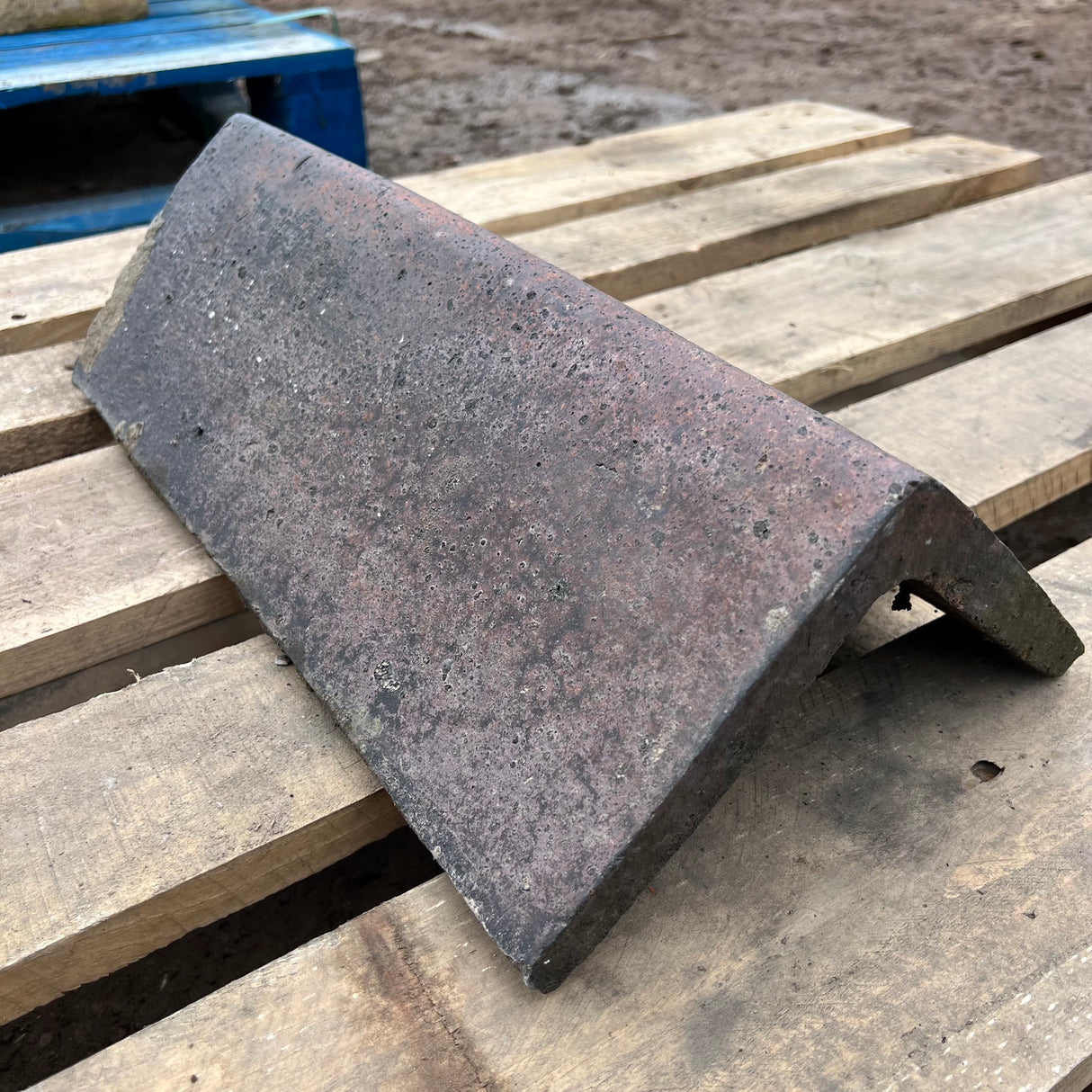 Reclaimed Brindle Clay Triangle Roof Ridge Tile - 90 Degree