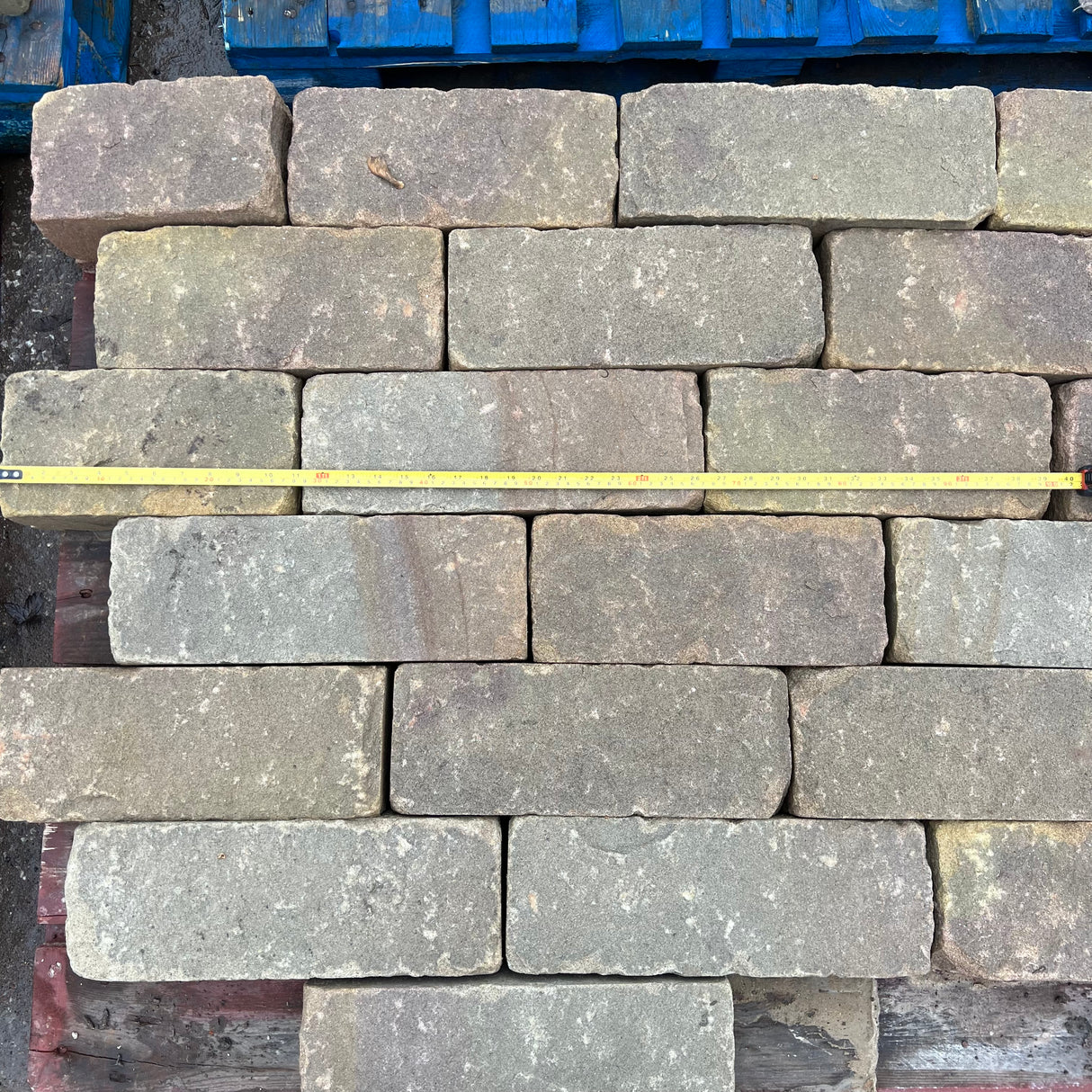 140mm Britannia Aged Tumbled Sandstone Building Stone - Per SQM