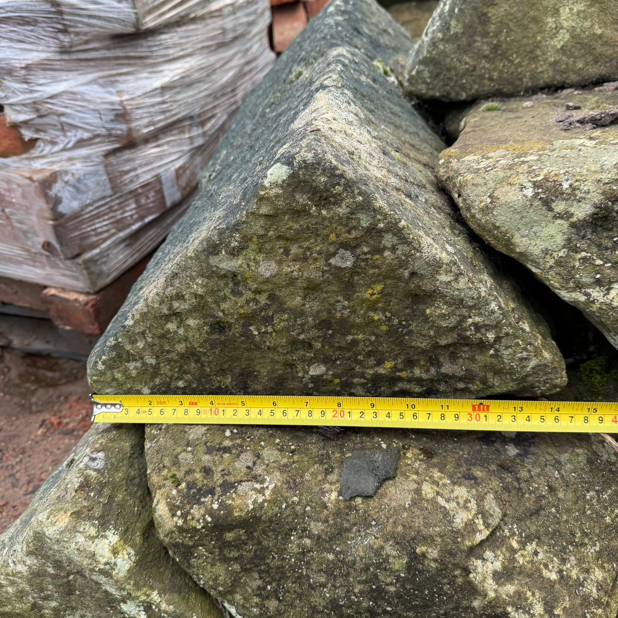 Reclaimed Triangle Stone Wall Coping - Job Lot