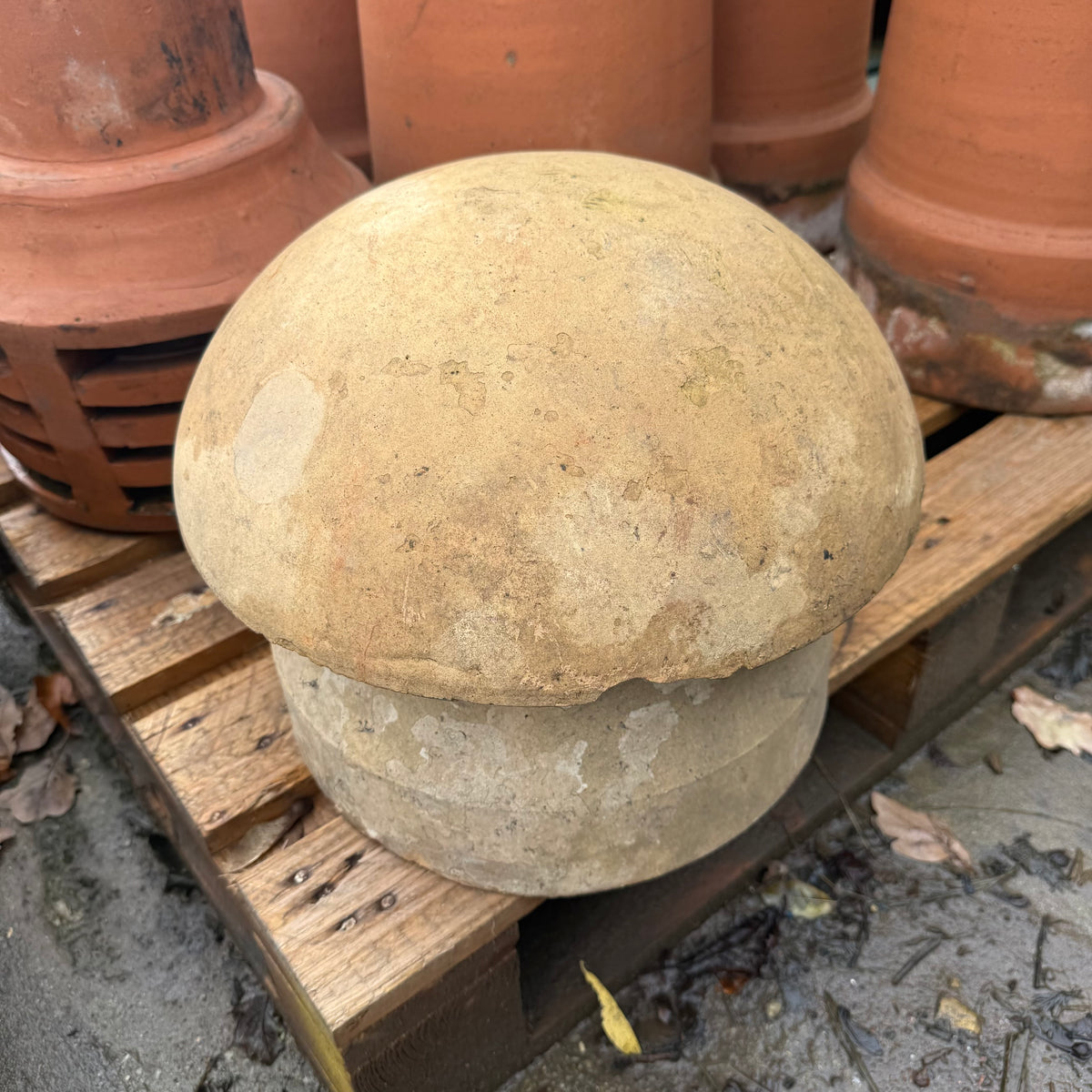 Reclaimed Chimney Cowl Terracotta Yellow Dome