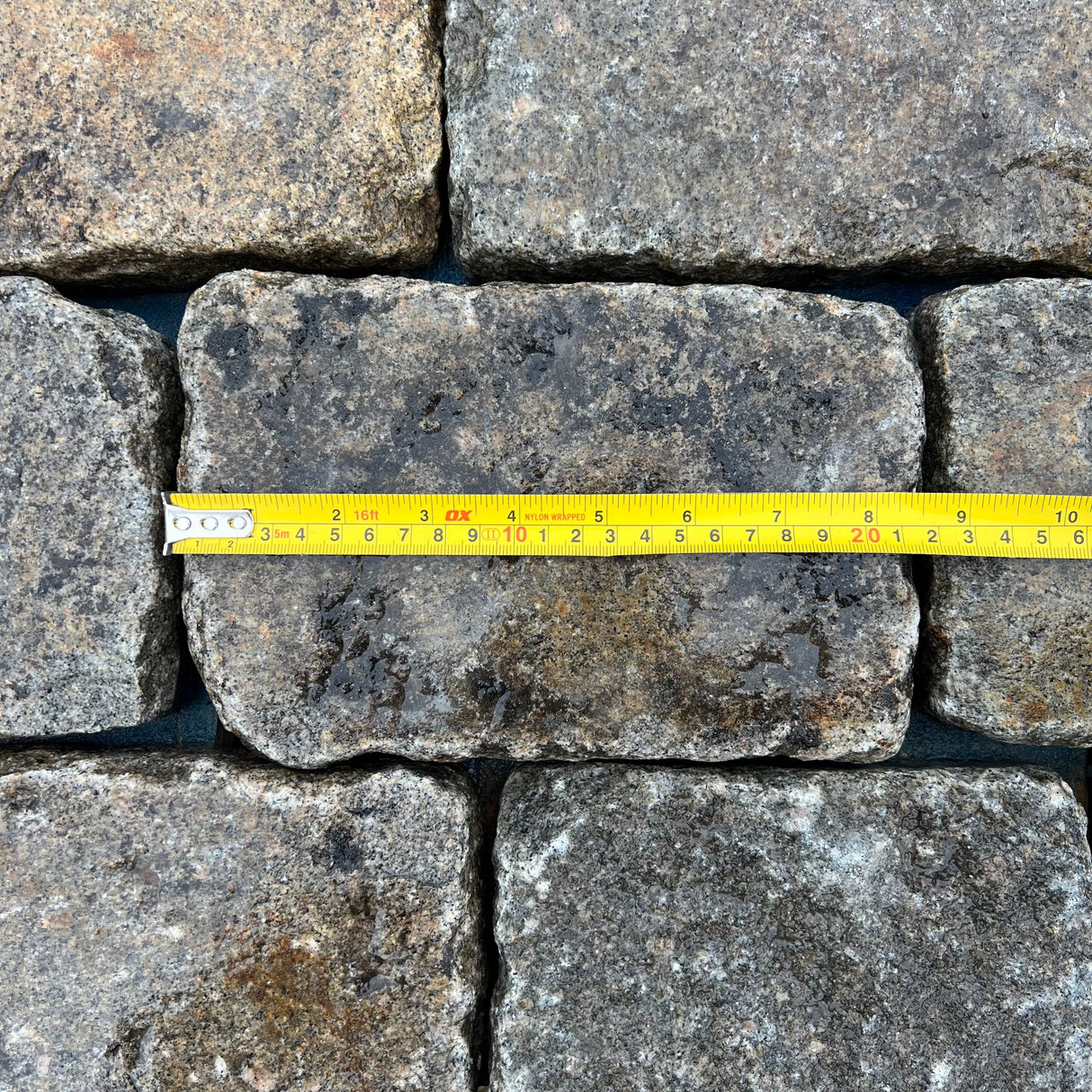 Reclaimed Mixed Granite Cobble Tops - Per SQM