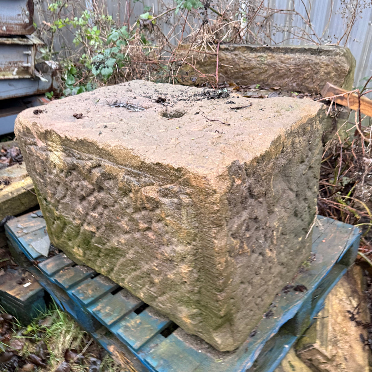 Reclaimed Stone Statue Plinth