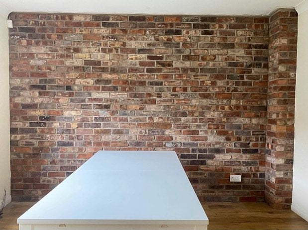 Internal Brick Slip Feature Walls in Bristol