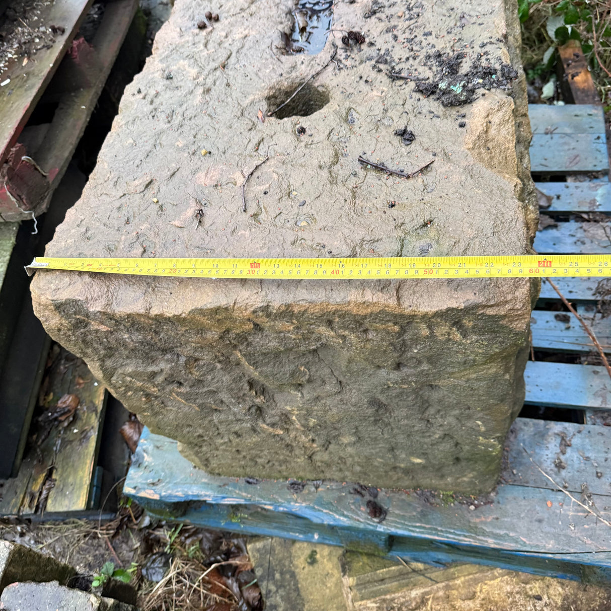 Reclaimed Stone Statue Plinth