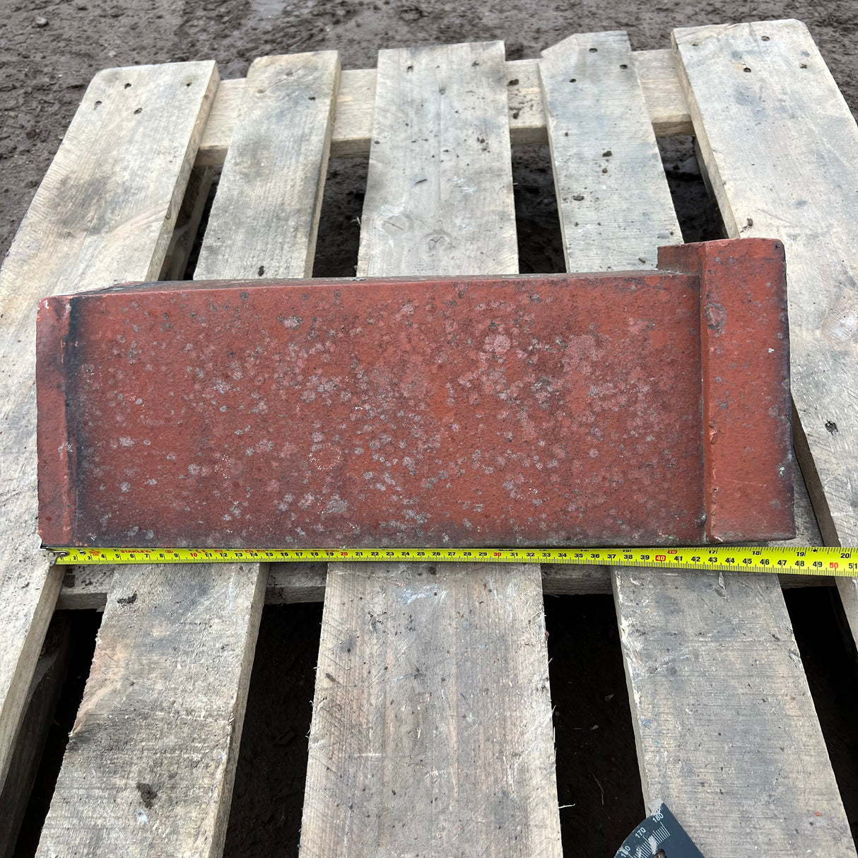 Reclaimed Red Clay Triangle Capped Roof Ridge Tile - 105 Degree