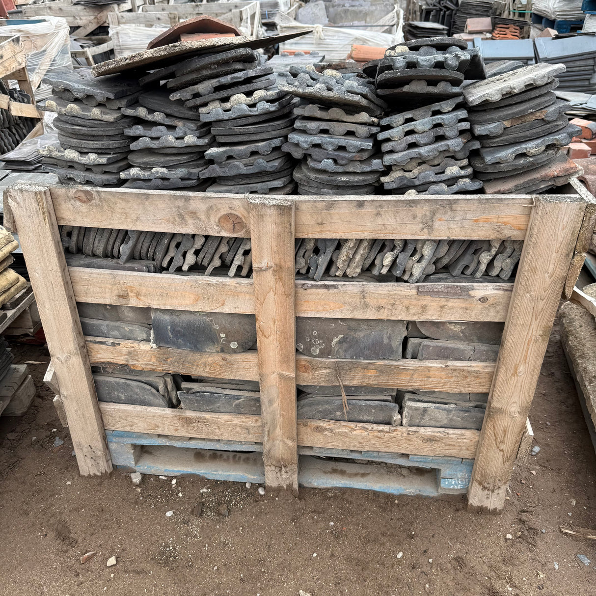 Reclaimed Staffordshire Blue Bullnose Roof Tiles