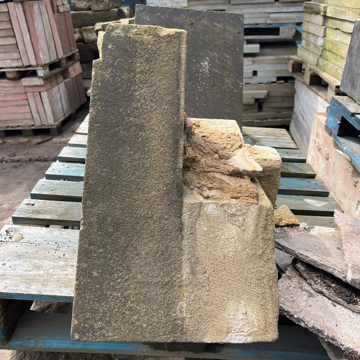 Reclaimed Natural Stone Water Table Triangle