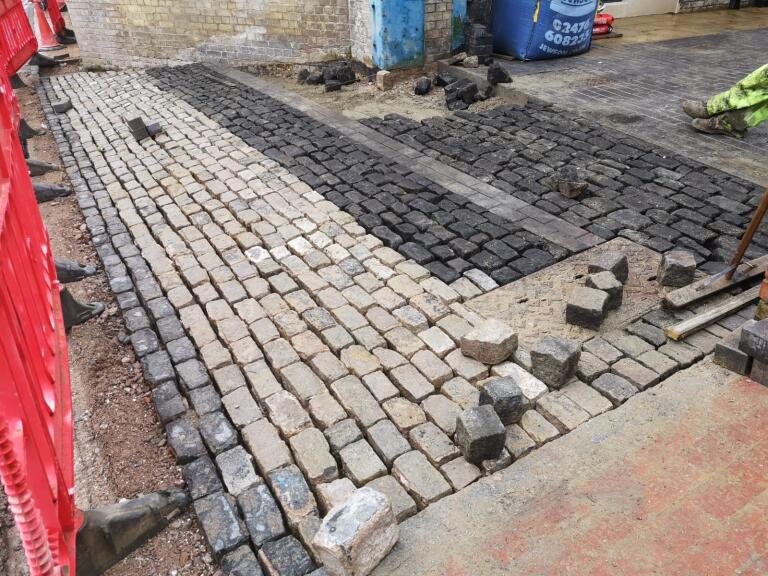Reclaimed Mixed Granite Driveway in London
