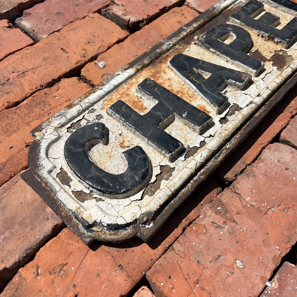 Original Cast Iron ‘Chapel Street’ Sign