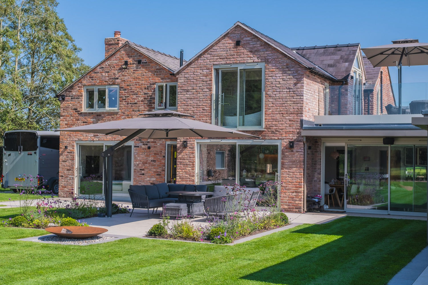 Modern Home Built Using Reclaimed Bricks in Cheshire