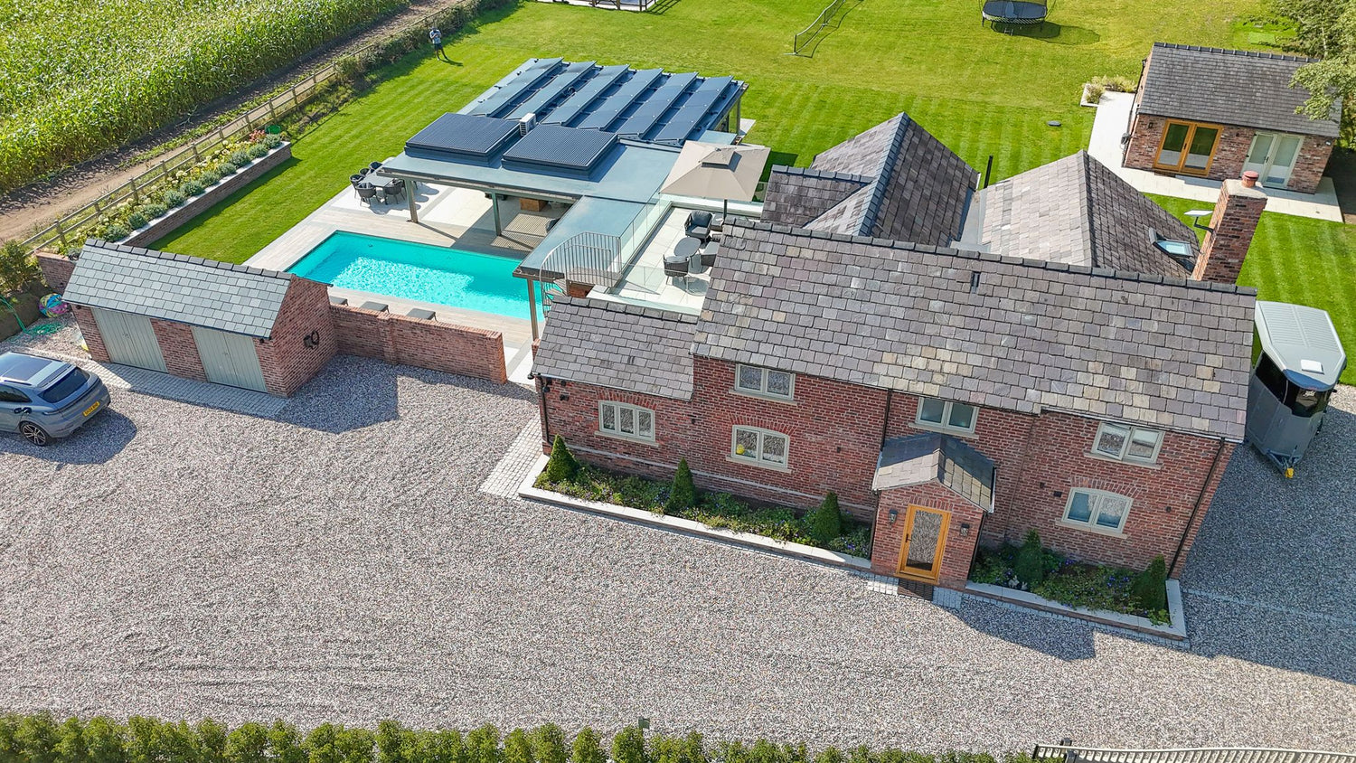 Modern Home Built Using Reclaimed Bricks in Cheshire