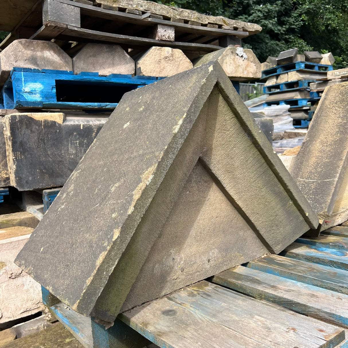 Reclaimed Natural Stone Water Table Triangle