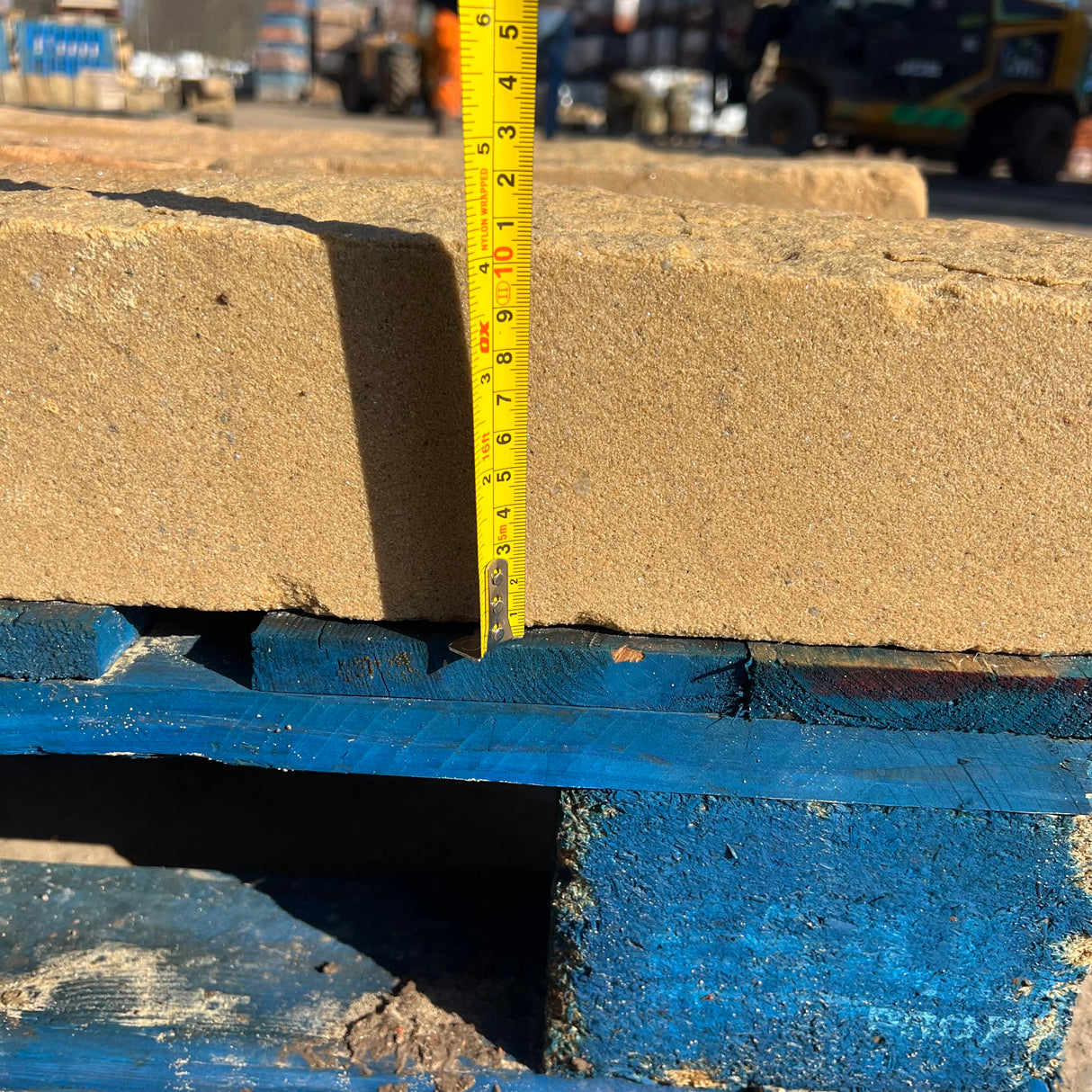 180mm Britannia Buff Tumbled Sandstone Building Stone - Per SQM