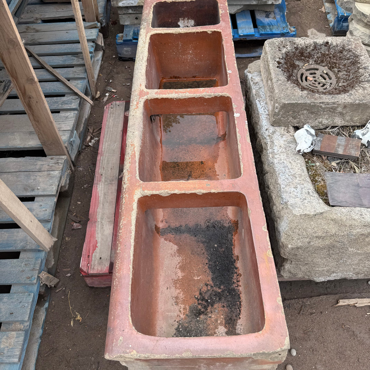 Reclaimed Brown Glazed Trough