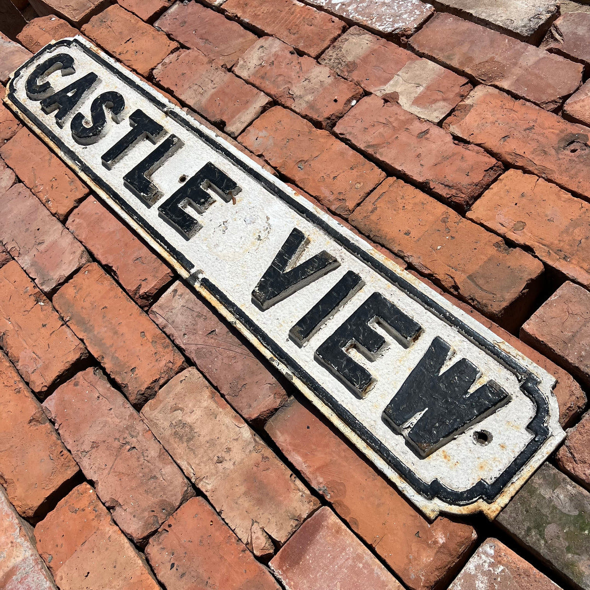 Original Cast Iron ‘Castle View’ Street Sign