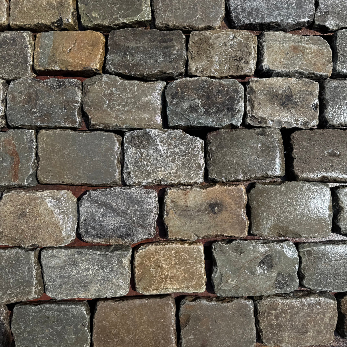 Reclaimed Sandstone Cobble Tops - Per SQM