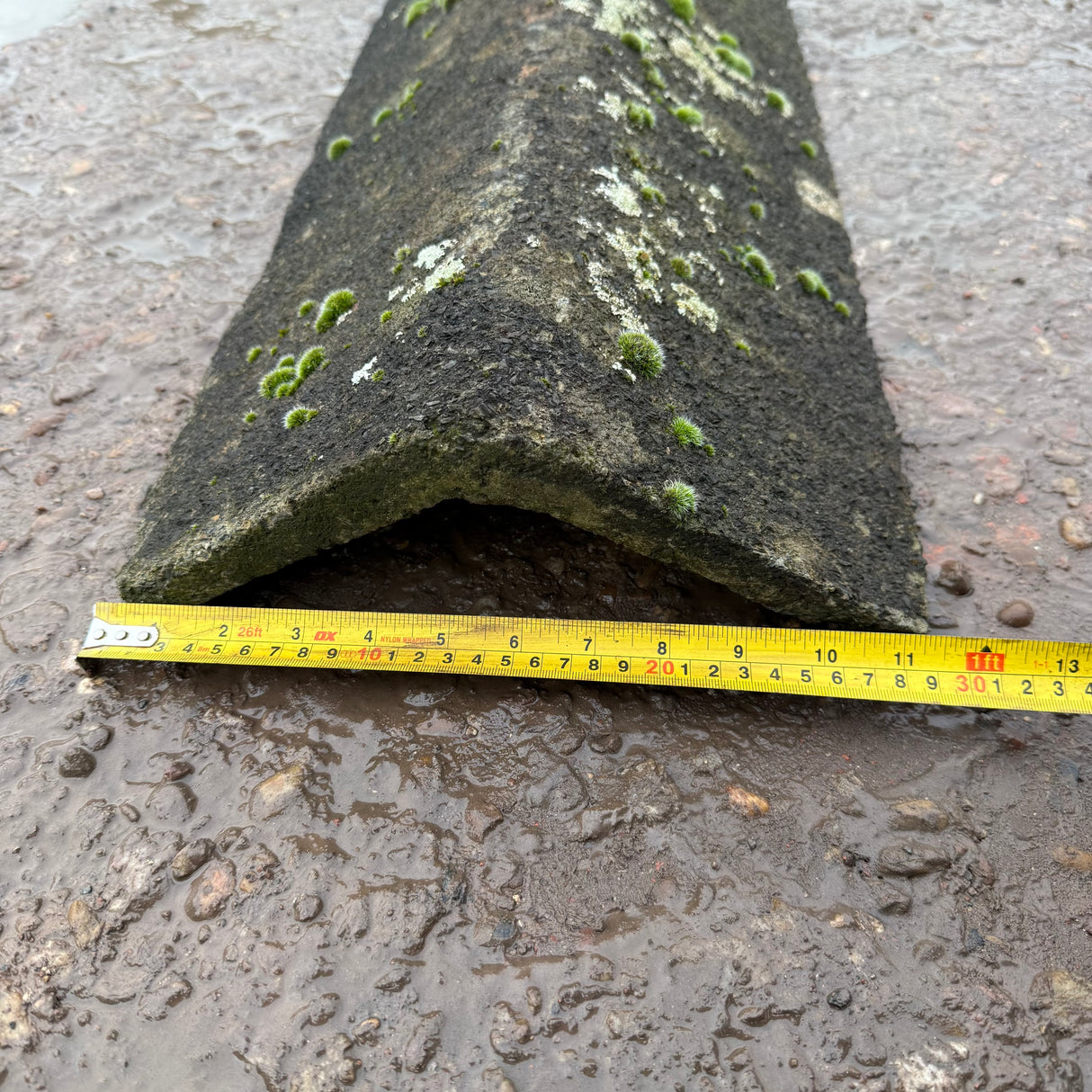 Reclaimed Weathered Concrete Ridge Tile