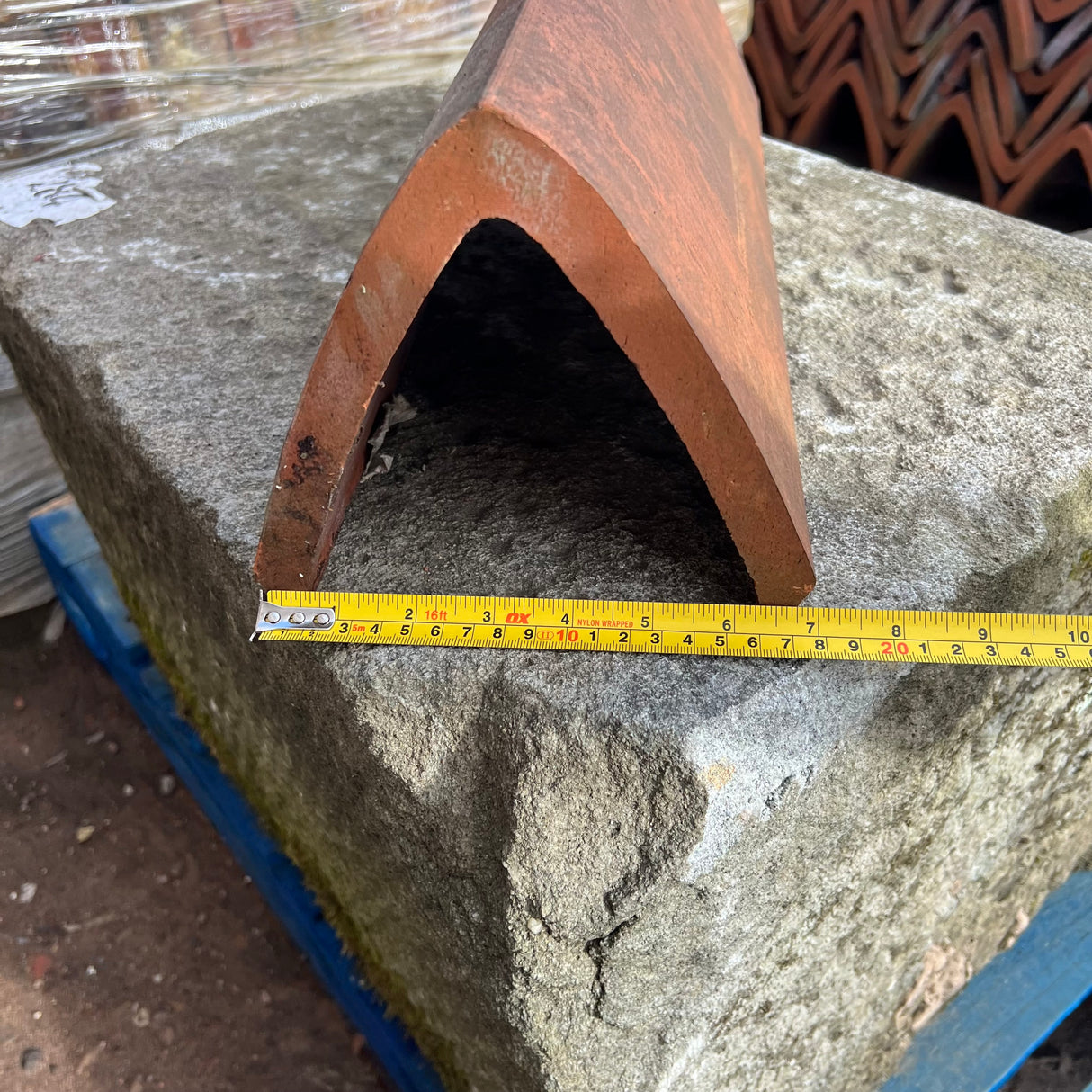 Reclaimed Saddle Back Roof Ridge Tiles - Job Lot of 80