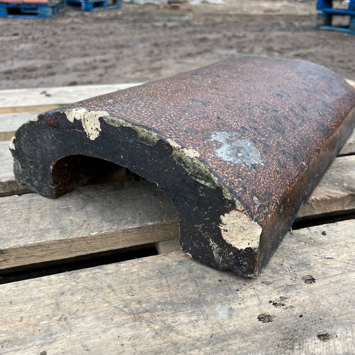 Reclaimed Brown Glazed Wall Coping Brick - Job Lot of 20ft