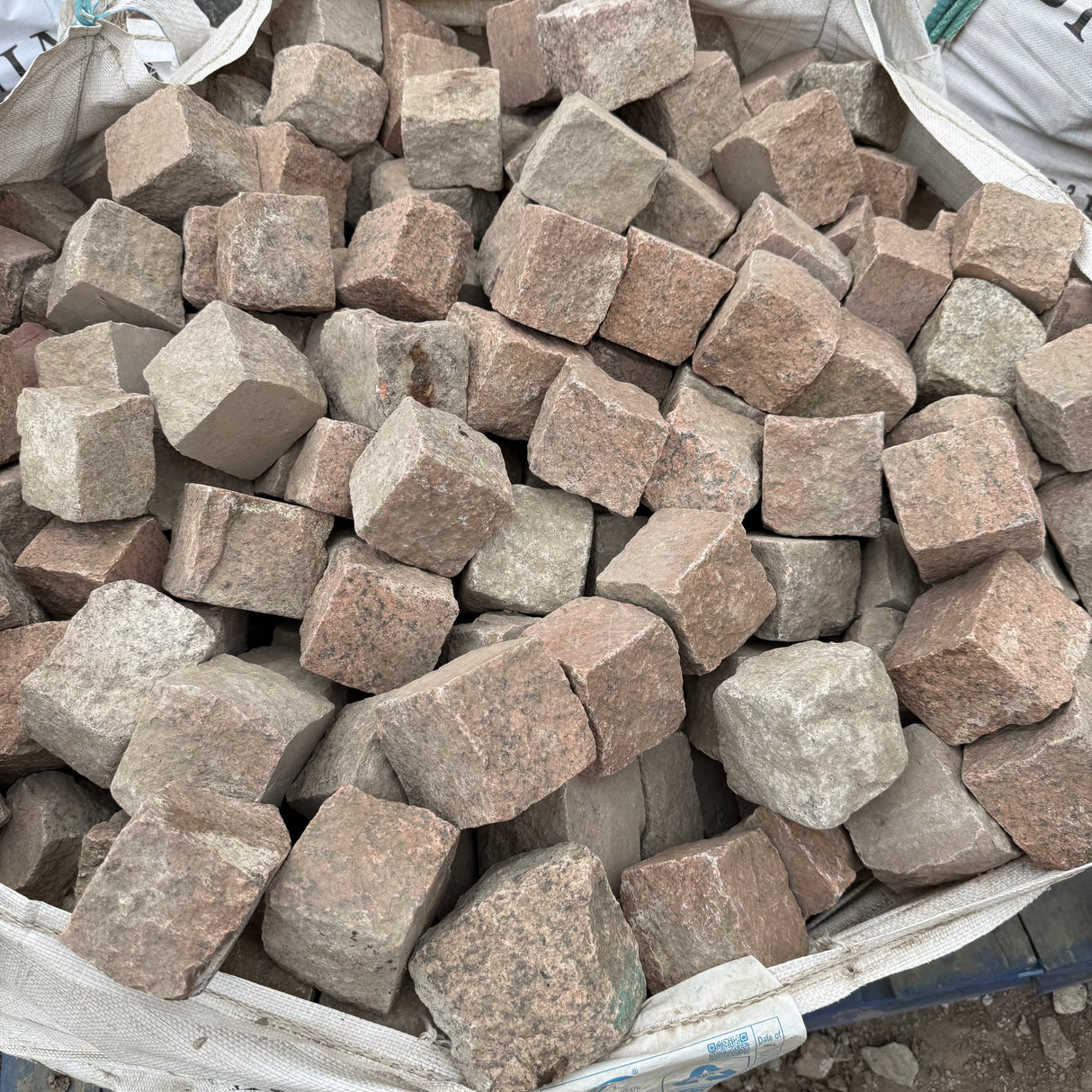 Reclaimed Square Pink Granite Setts - Per Bag