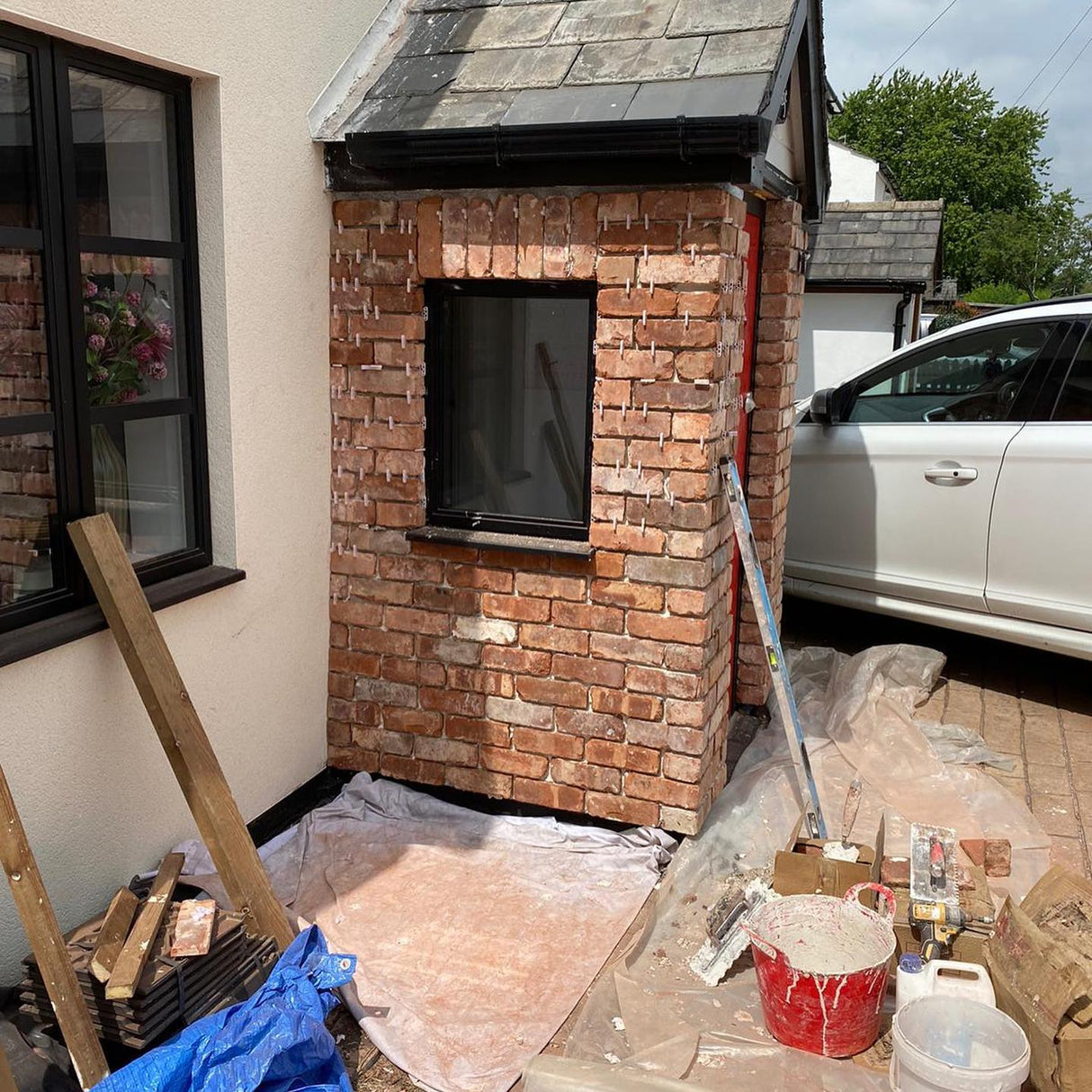 External Brick Slip Porch in Rugeley