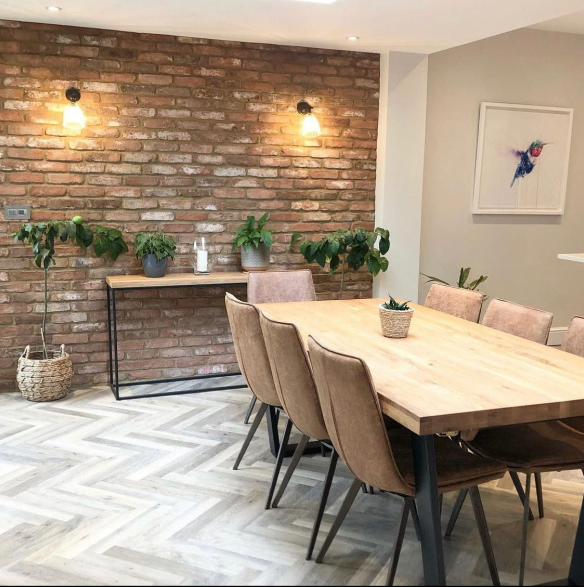 Rustic Brick Tile Feature Wall in London