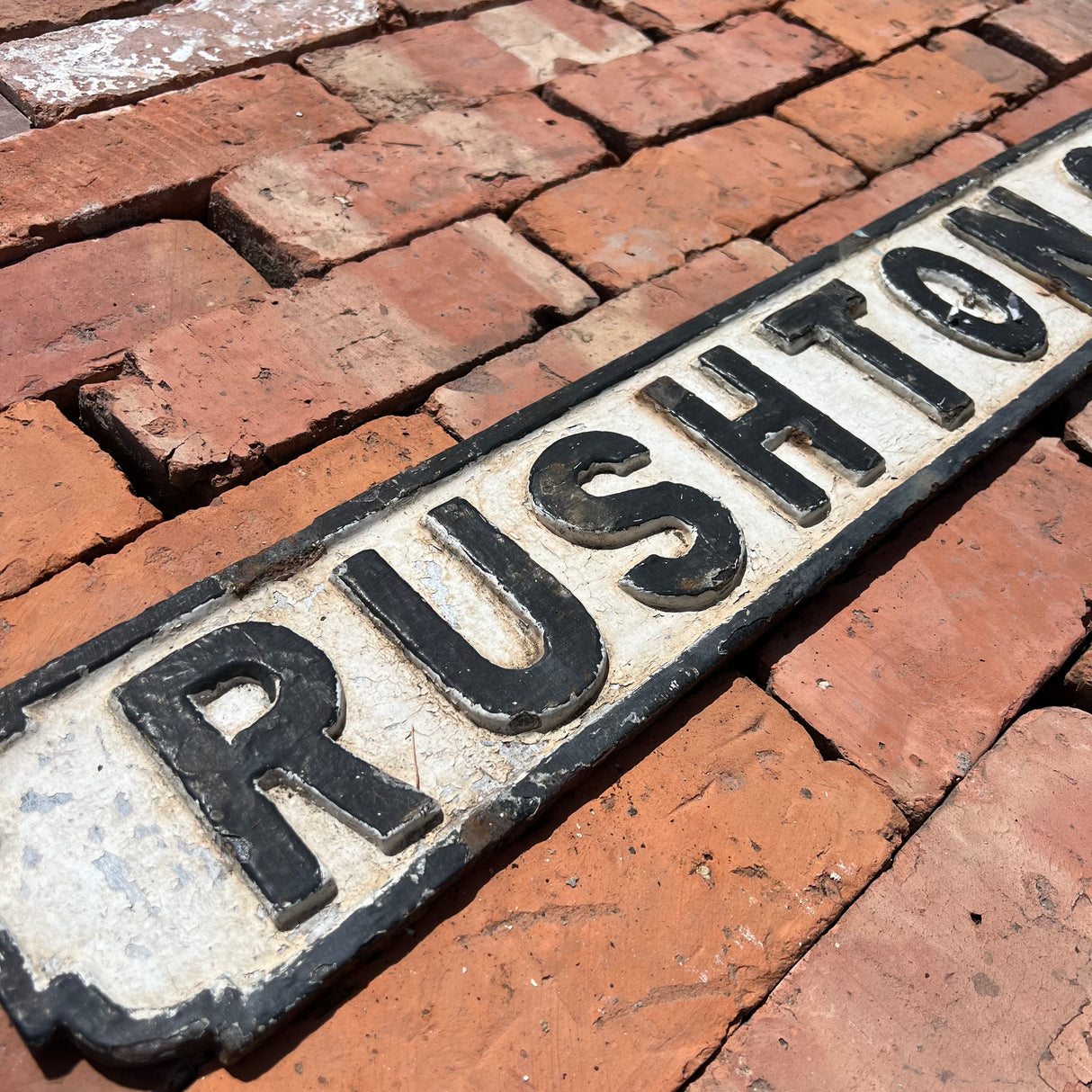Original Cast Iron ‘Rushton St’ Street Sign