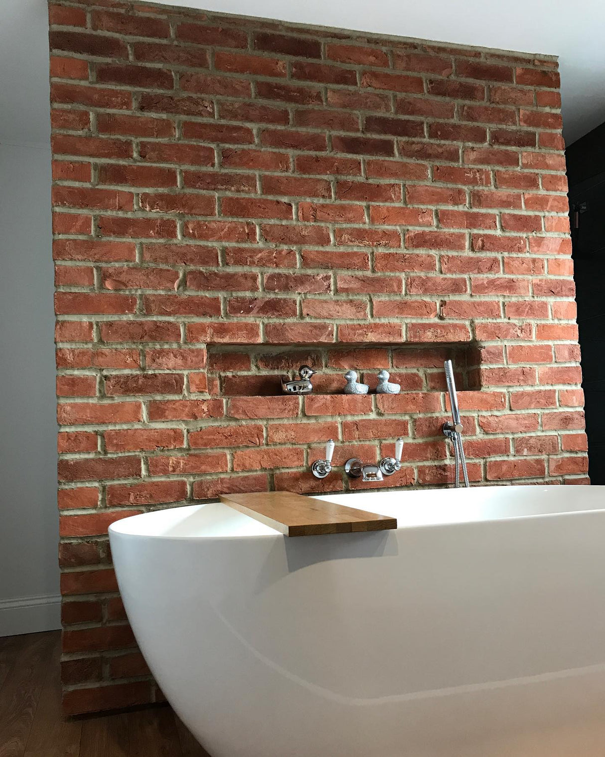 New Brick Slip Bathroom Feature Wall