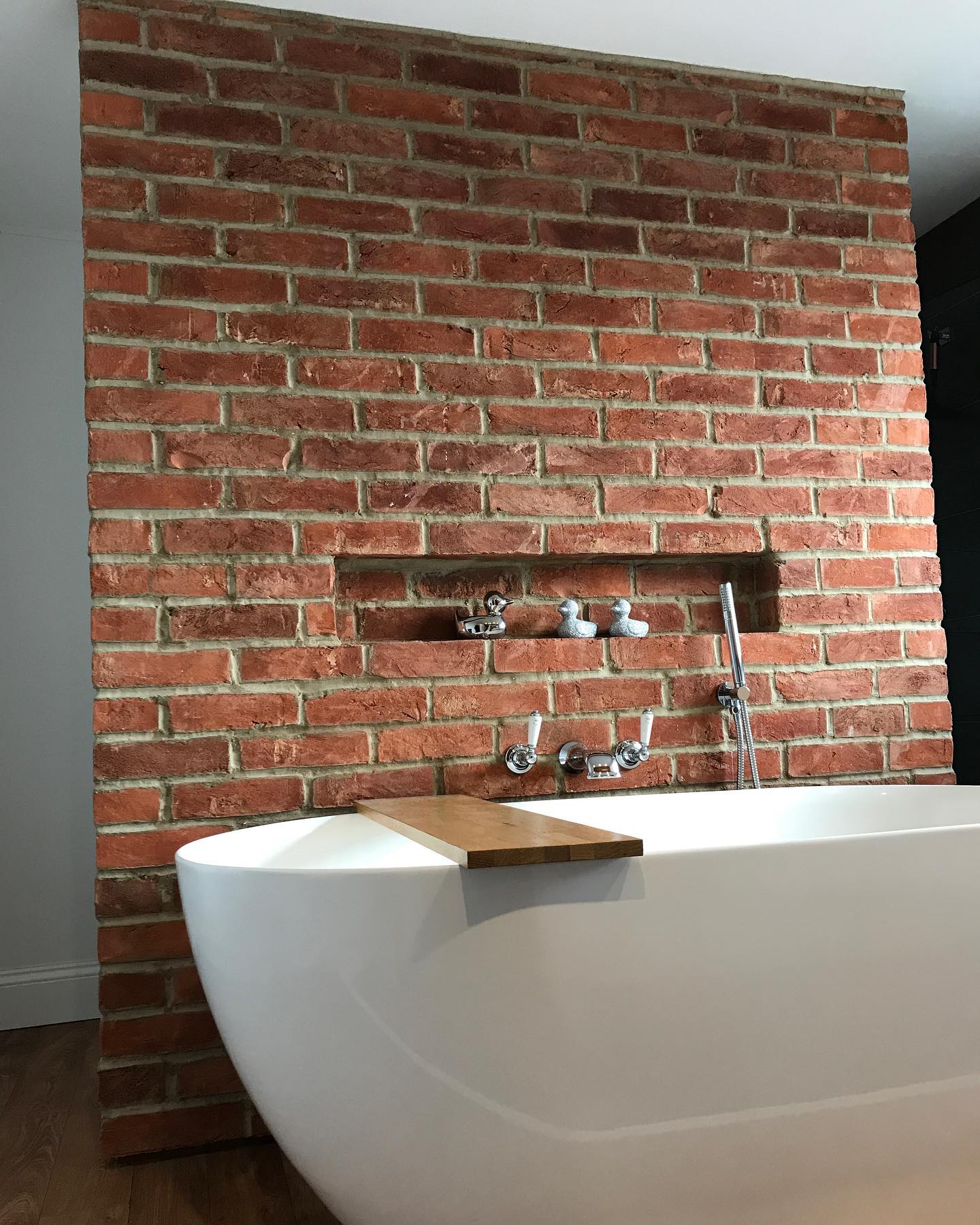 New Brick Slip Bathroom Feature Wall