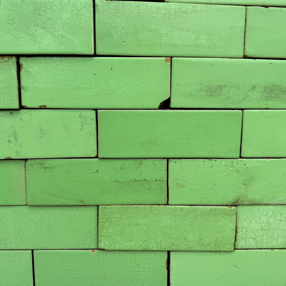 Reclaimed Green Glazed Bricks