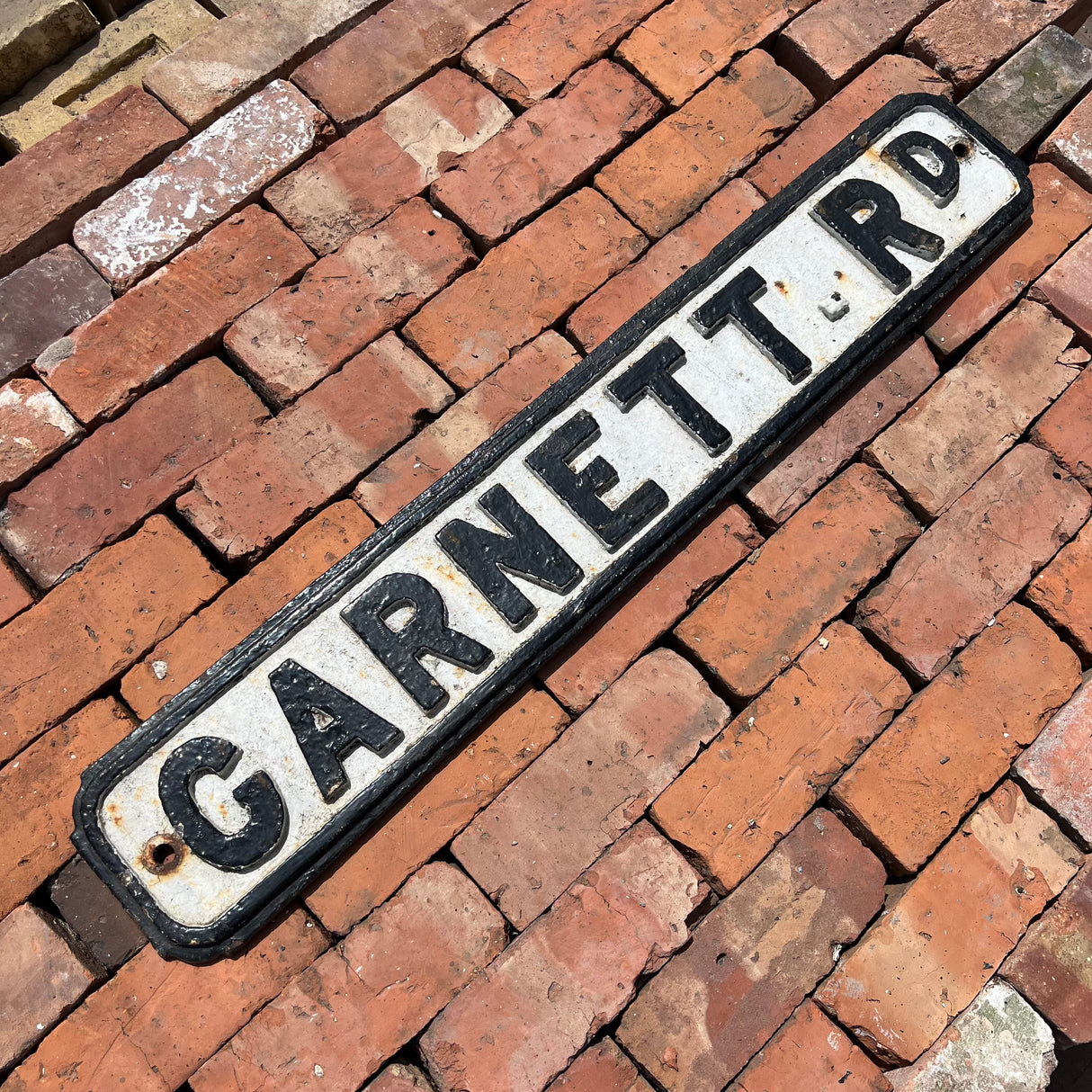 Original Cast Iron ‘Garnett Rd’ Street Sign