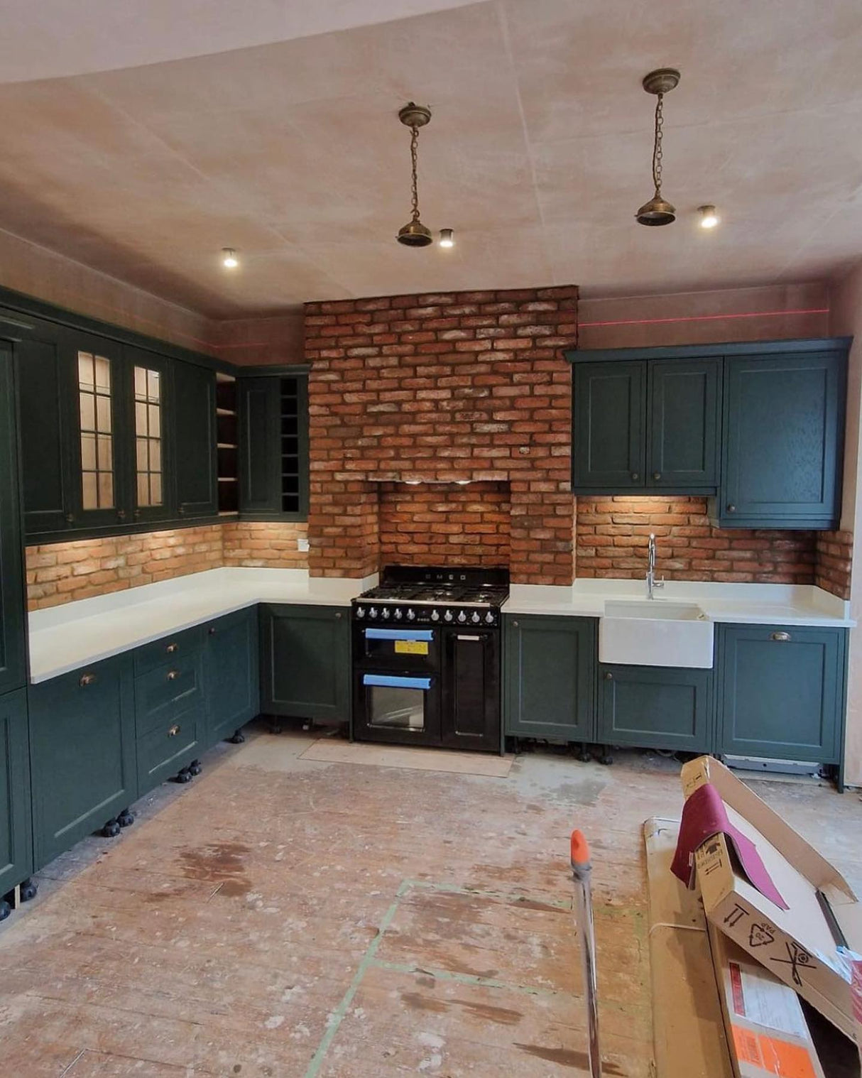 Rustic Brick Slip Kitchen in Doncaster