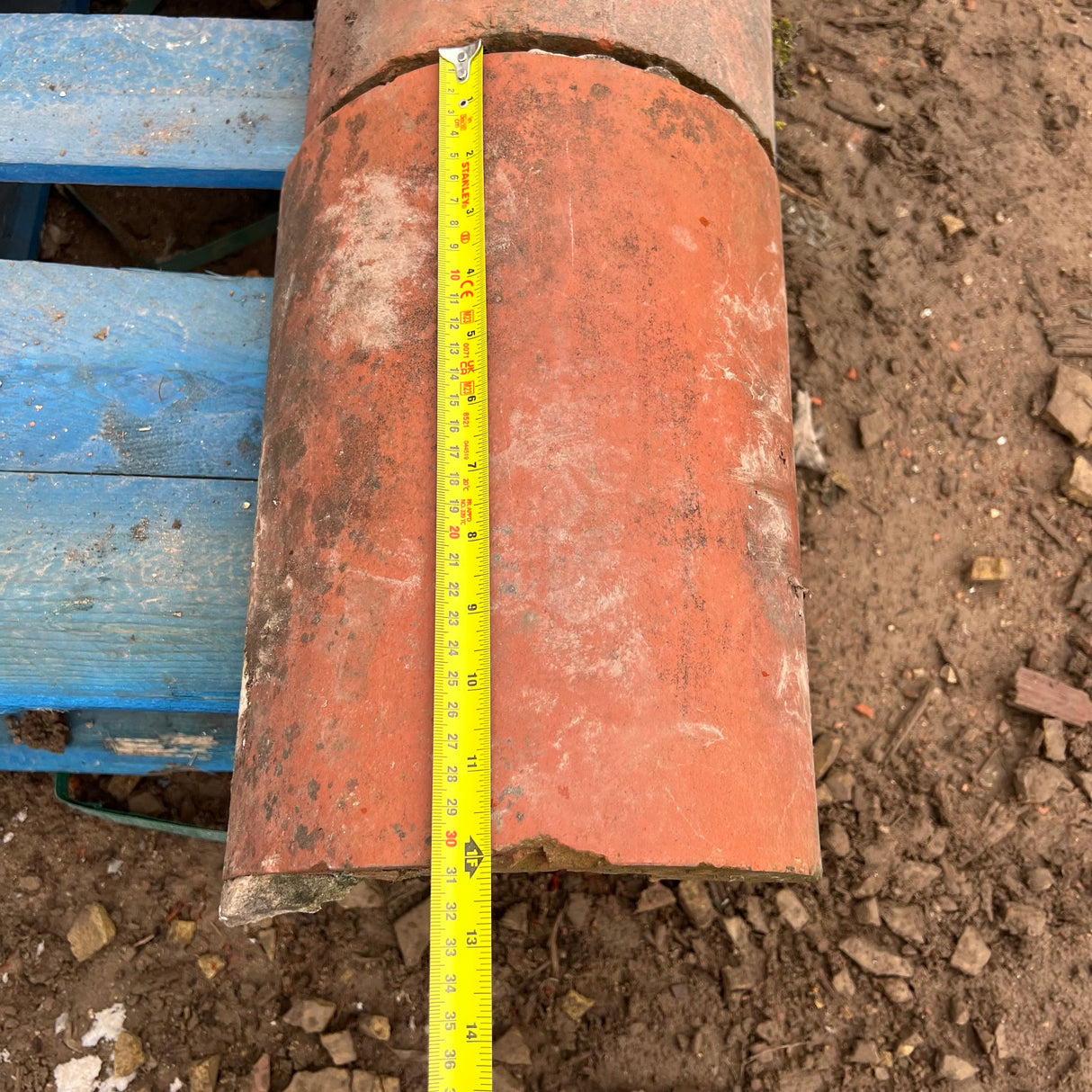 Reclaimed Terracotta Red Wall Coping Brick - Job Lot of 4 ft