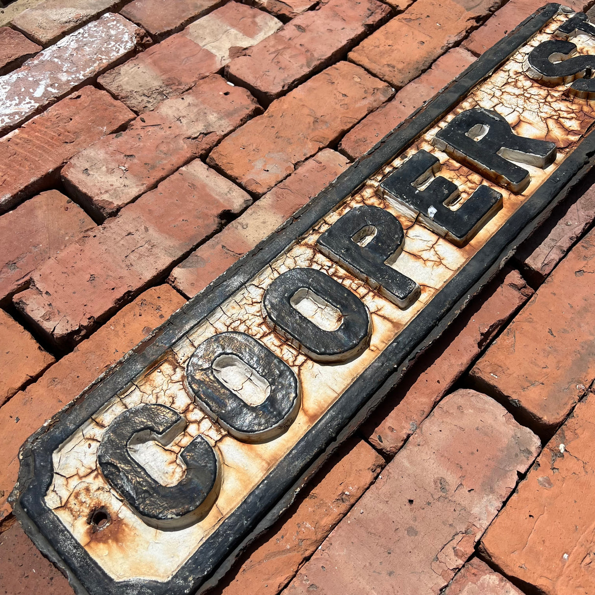 Original Cast Iron ‘Cooper Street’ Street Sign