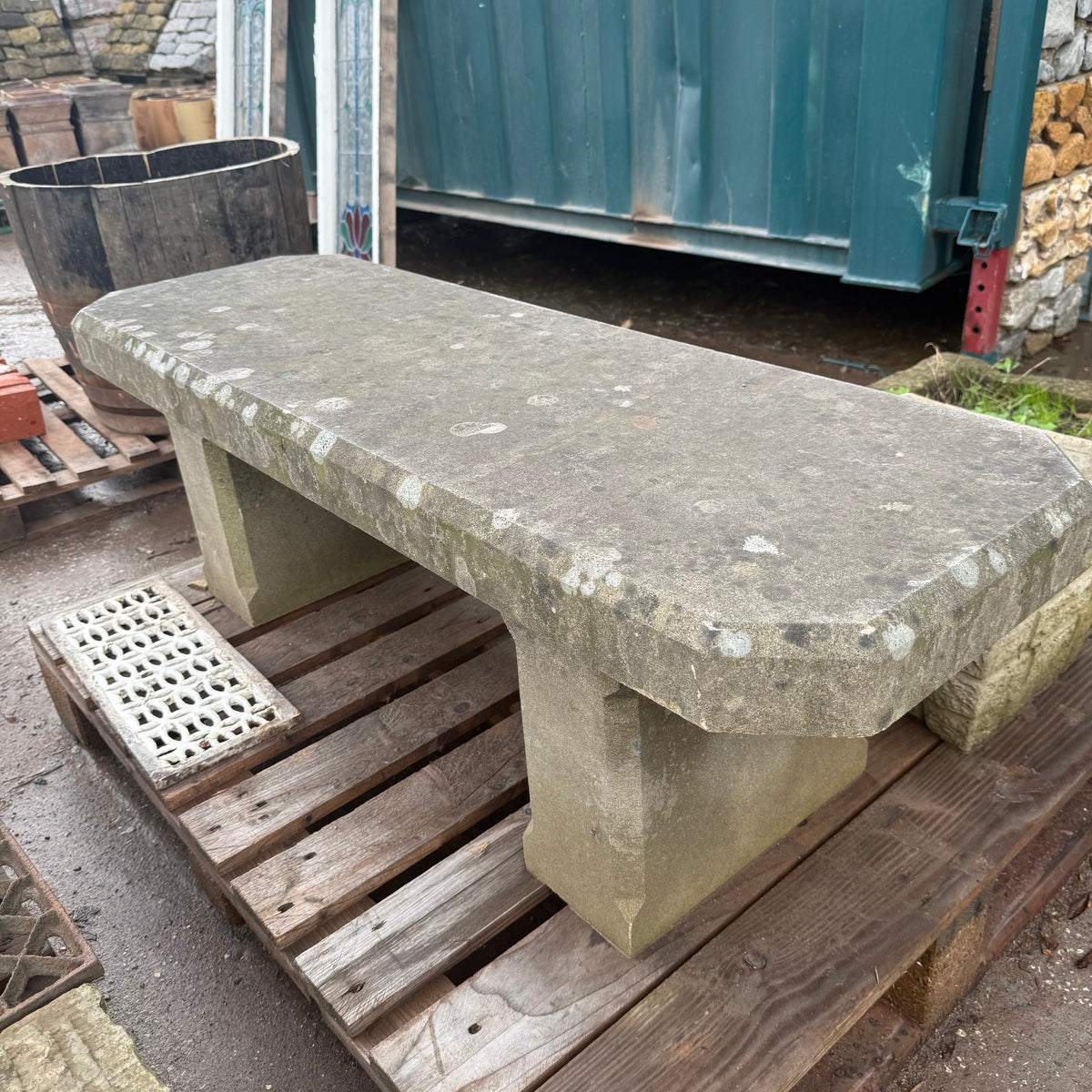 Reclaimed Natural Stone Bench