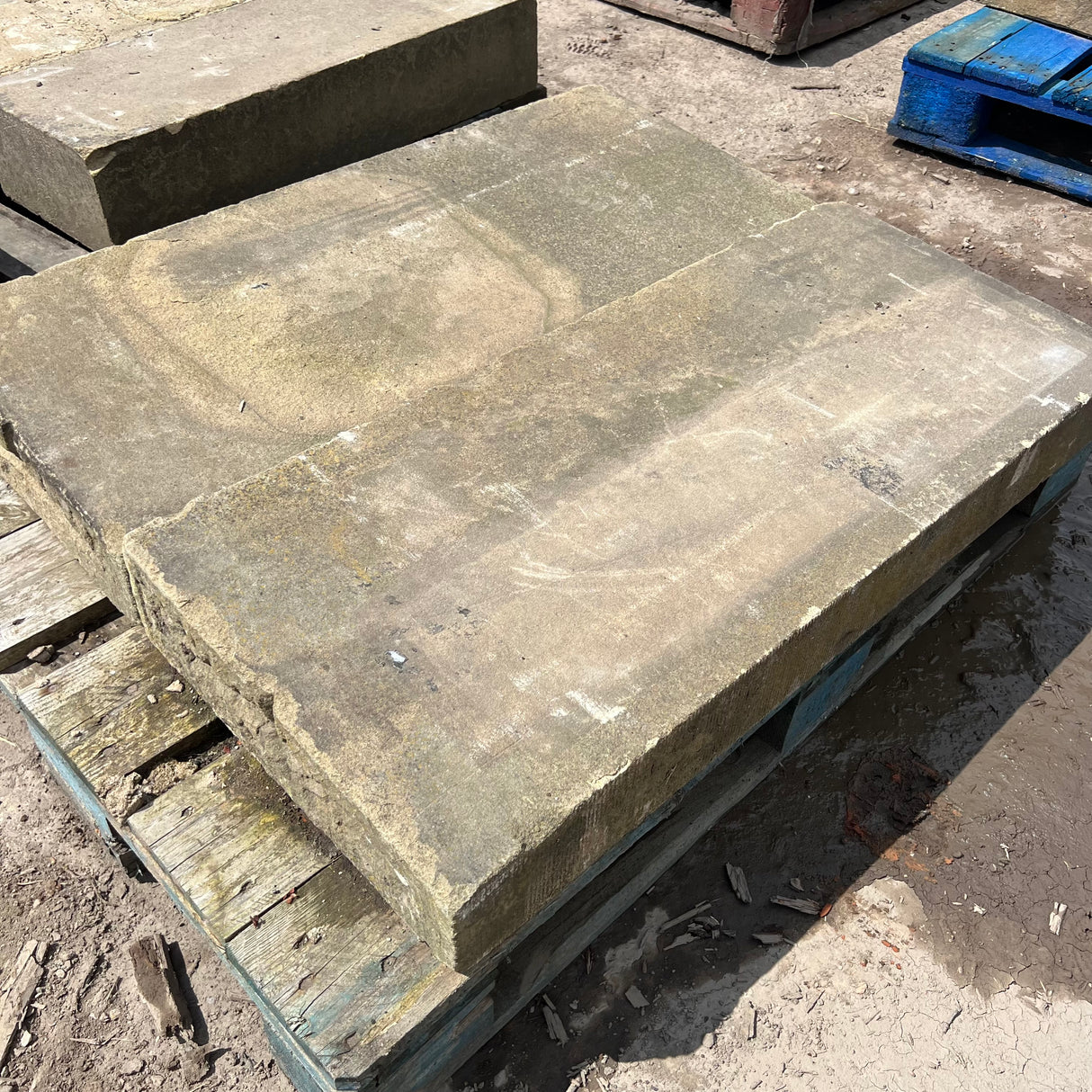 Pair of Reclaimed Natural Stone Steps