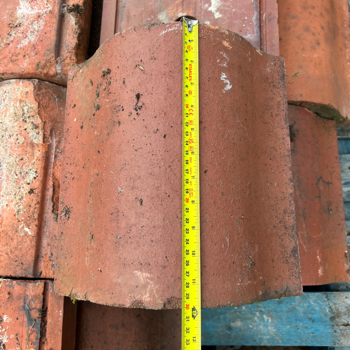 Reclaimed Terracotta Red Wall Coping Brick - Job Lot of 14ft