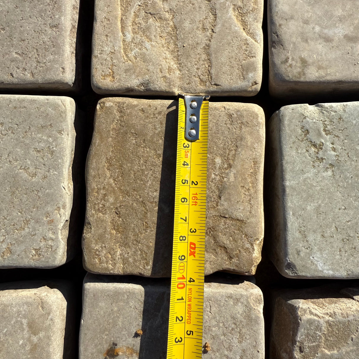 Sandstone Tumbled 100 x 100 Cobbles - Per SQM