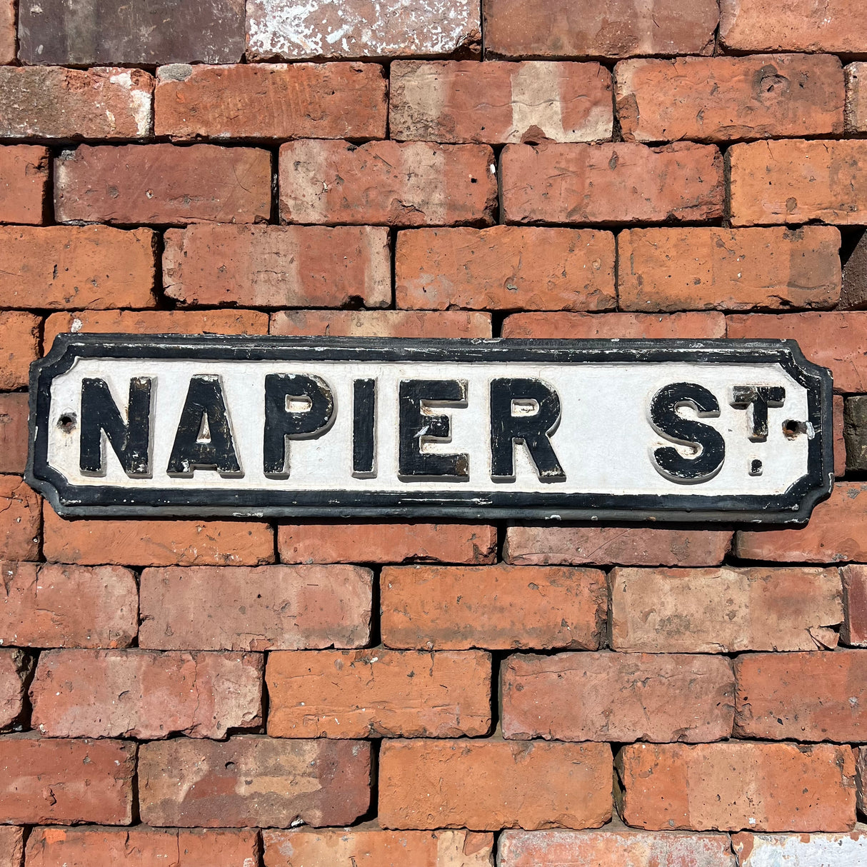 Original Cast Iron ‘Napier St’ Street Sign
