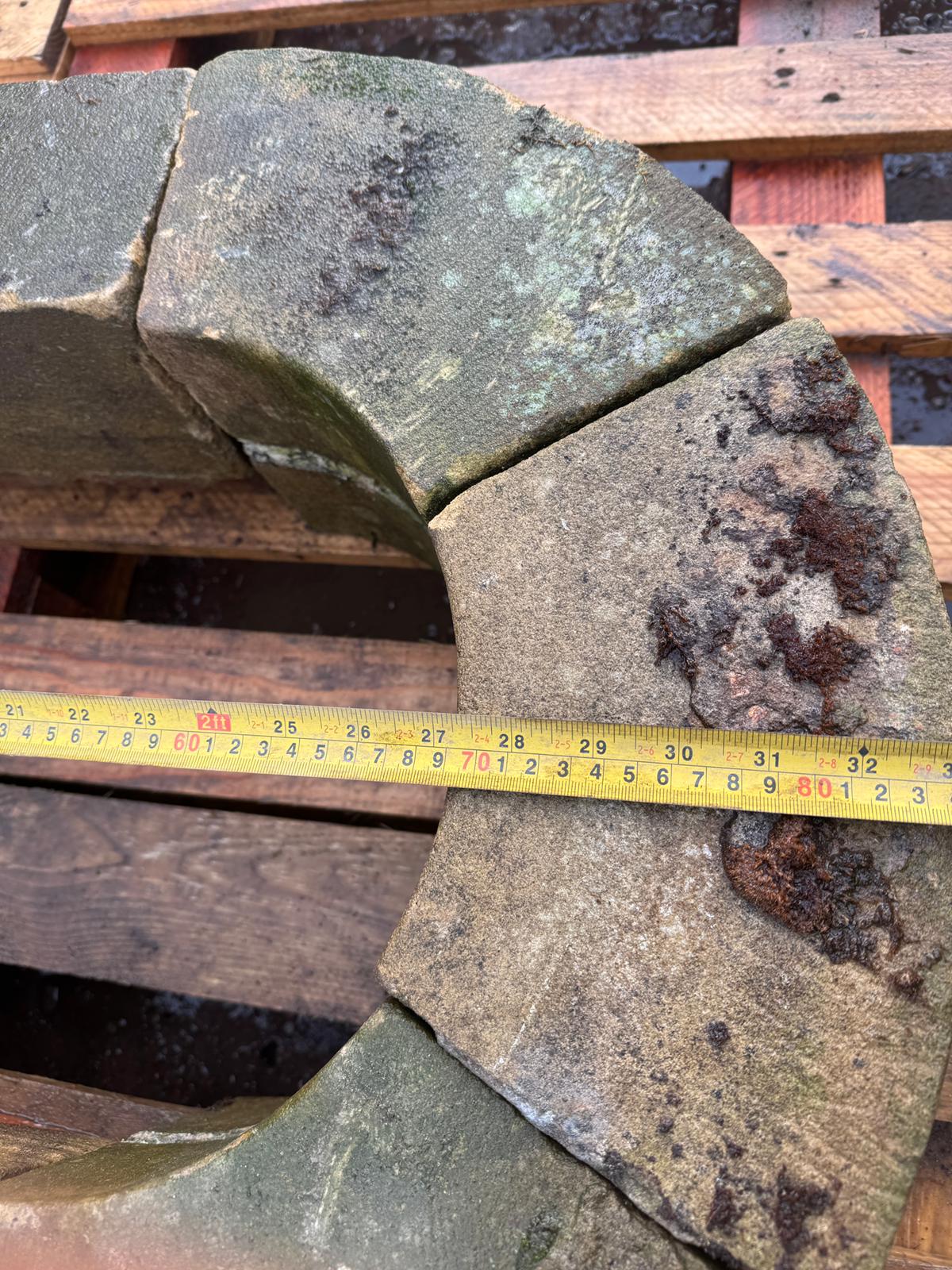 Reclaimed Narrow Half Round Window Surround