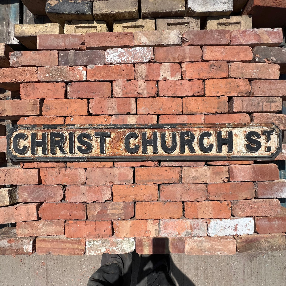 Original Cast Iron ‘Christ Church St’ Street Sign