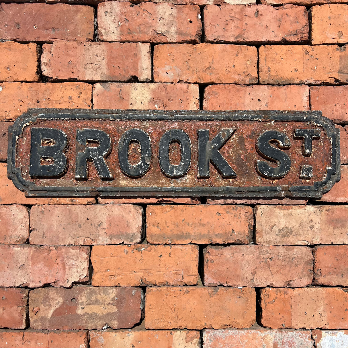 Original Cast Iron ‘Brook St’ Street Sign